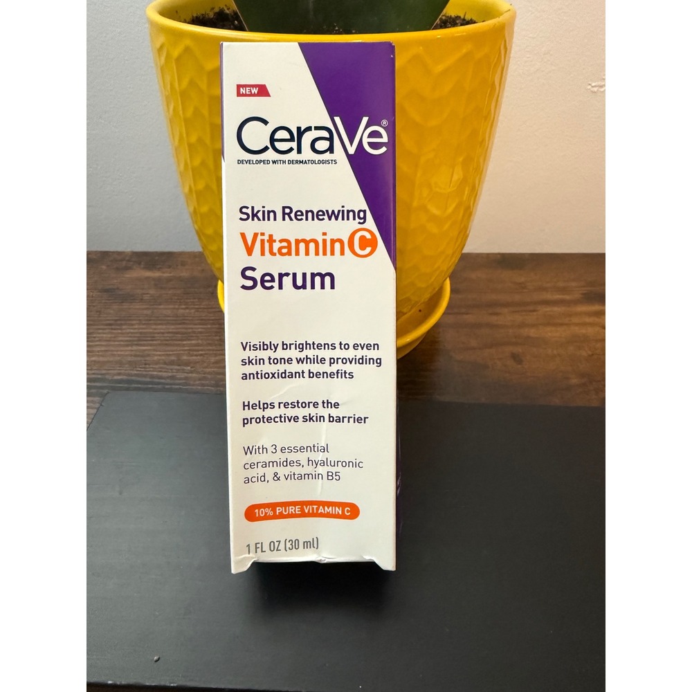 CeraVe Skin Renewing Vitamin C Serum 10% Pure Vitamin C Brightening 1 fl oz 30ml